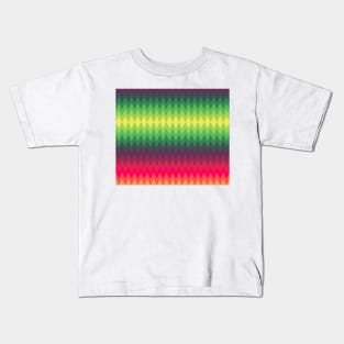 Yellow Green Pink Zigzags Kids T-Shirt